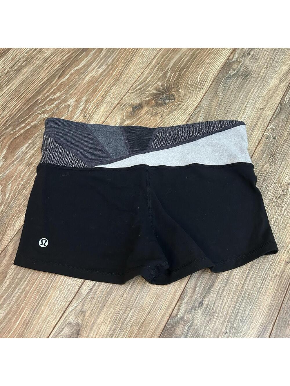 Lululemon Boogie Short Full-On Luon Reversible Gray/Black Women’s Size 6